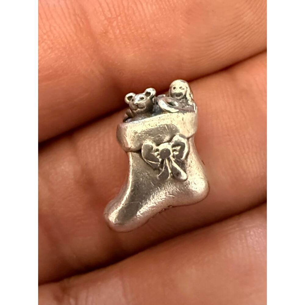 Authentic Pandora ALE 925 Sterling Silver Christmas Stocking Charm